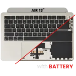 Apple Macbook Air 13 (A3113) Top Case with Keytboard & Battery (US English) - Starlight OEM-Equivalent