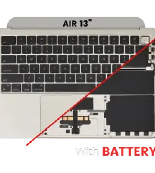 Apple Macbook Air 13 (A3113) Top Case with Keytboard & Battery (US English) - Starlight OEM-Equivalent