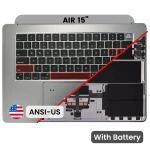 Apple Macbook Air 15 (A2941) Top Case with Keyboard & Battery (US English) - Space Gray OEM-Equivalent