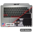 Apple Macbook Air 15 (A2941) Top Case with Keyboard & Battery (US English) - Space Gray OEM-Equivalent