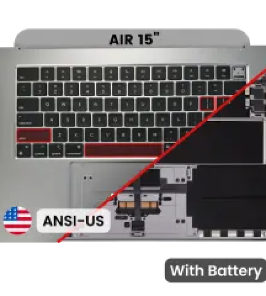 Apple Macbook Air 15 (A2941) Top Case with Keyboard & Battery (US English) - Space Gray OEM-Equivalent
