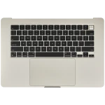 Apple Macbook Air 15 (A3114) Top Case with Keyboard & Battery (US English) - Starlight OEM-Equivalent