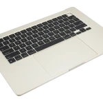 Apple Macbook Air 15 (A3114) Top Case with Keyboard & Battery (US English) - Starlight OEM-Equivalent