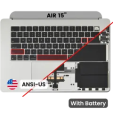 Apple Macbook Air 15 (A3114) Top Case with Keyboard & Battery (US English) - Silver OEM-Equivalent