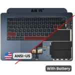 Apple Macbook Air 15 (A3114) Top Case with Keyboard & Battery (US English) - Midnight OEM-Equivalent