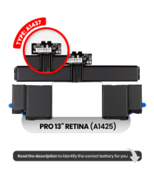 Apple MacBook Pro 13" (A1425) Battery A1437 OEM-Equivalent