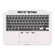 Apple MacBook Pro 13" (A1502) (2015) Top Case with Keyboard (US English) - Silver Pulled