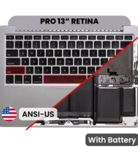 Apple MacBook Pro 13" (A1502) (2013-2014) Top Case with Keyboard & Battery - Space Gray Pulled