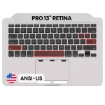 Apple MacBook Pro 13" (A1502) (2015) Top Case with Keyboard (US English) - Silver Pulled