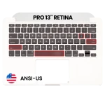 Apple MacBook Pro 13" (A1502) (2013-2014) Top Case with Keyboard (US English) - Silver Pulled