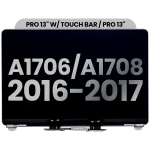Apple Macbook Pro 13 (A1706 / A1708) Display Complete with Housing - Space Gray Pulled B