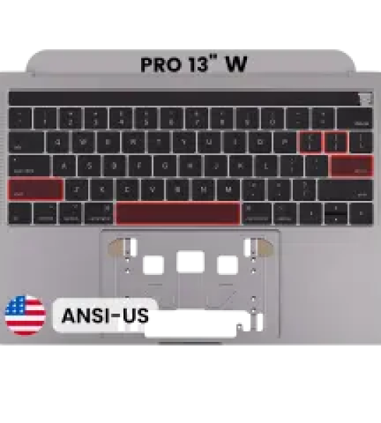 Apple Macbook Pro 13 (A1706) Top Case with Keyboard (US English) - Space Gray Pulled