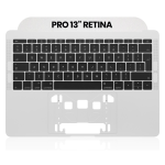 Apple Macbook Pro 13 (A1708) Top Case with Keyboard (UK English) - Silver Pulled