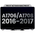 Apple Macbook Pro 13 (A1706 / A1708) Display Complete with Housing - Space Gray Pulled B