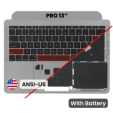 Apple Macbook Pro 13 (A1708) Top Case with Keyboard & Battery (US English) - Space Gray Pulled A