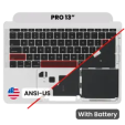 Apple Macbook Pro 13 (A1708) Top Case with Keyboard & Battery (US English) - Silver Pulled