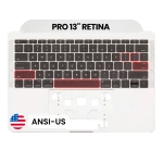 Apple Macbook Pro 13 (A1708) Top Case with Keyboard (US English) - Silver Pulled