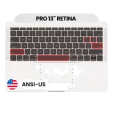 Apple Macbook Pro 13 (A1708) Top Case with Keyboard (US English) - Silver Pulled