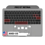 Apple Macbook Pro 13 (A1708) Top Case with Keyboard (US English) - Space Gray Pulled