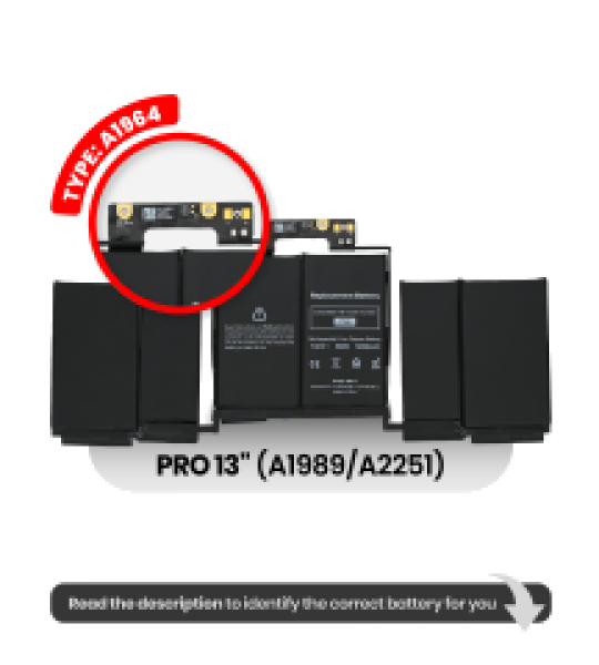 Apple Macbook Pro 13 (A1989 / A2251) Battery (A1964) OEM-Equivalent