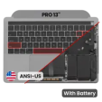 Apple Macbook Pro 13 (A1989) Top Case with Keyboard & Battery (US English) - Space Gray Pulled A