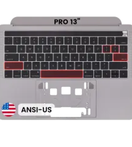 Apple Macbook Pro 13 (A1989) Top Case with Keyboard (US English) - Space Gray Pulled