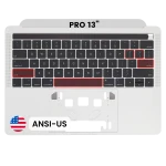 Apple Macbook Pro 13 (A1989) Top Case with Keyboard (US English) - Silver Pulled