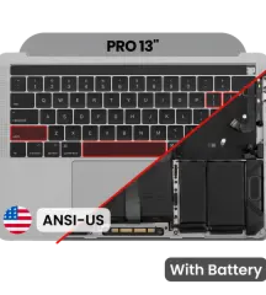 Apple Macbook Pro 13 (A1989) Top Case with Keyboard & Battery (US English) - Space Gray Pulled