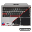 Apple Macbook Pro 13 (A2159) Top Case with Keyboard & Battery (US English) - Space Gray Pulled B