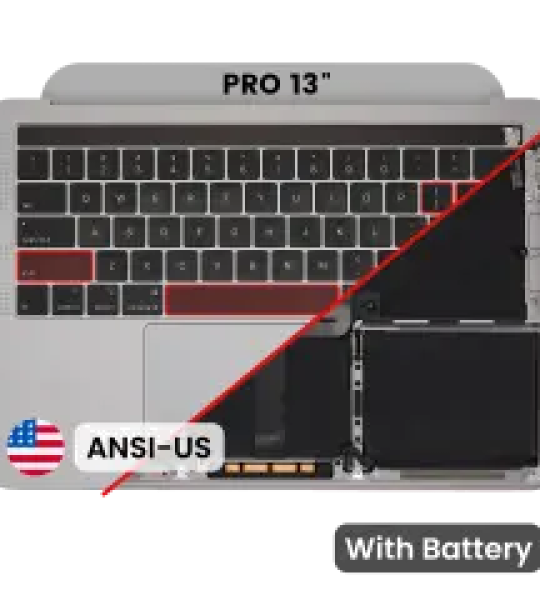 Apple Macbook Pro 13 (A2159) Top Case with Keyboard & Battery (US English) - Space Gray Pulled B