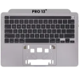 Apple Macbook Pro 13 (A2251) Top Case with Keyboard (US English) - Space Gray OEM-Equivalent