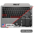 Apple Macbook Pro 13 (A2251) Top Case with Keybaord & Battery (US English) - Space Gray Pulled B