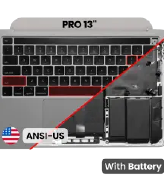 Apple Macbook Pro 13 (A2251) Top Case with Keybaord & Battery (US English) - Space Gray Pulled B