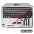 Apple Macbook Pro 13 (A2251) Top Case with Keyboard & Battery (US English) - Silver Pulled A