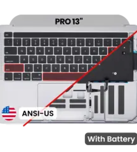 Apple Macbook Pro 13 (A2251) Top Case with Keyboard & Battery (US English) - Silver Pulled A