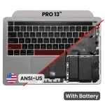 Apple Macbook Pro 13 (A2251) Top Case with Keybaord & Battery (US English) - Space Gray Pulled A