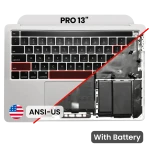Apple Macbook Pro 13 (A2251) Top Case with Keyboard & Battery (US English) - Silver OEM-Equivalent