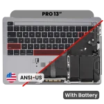 Apple Macbook Pro 13 (A2251) Top Case with Keyboard & Battery (US English) - Space Gray OEM-Equivalent