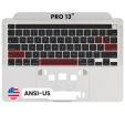Apple Macbook Pro 13 (A2251) Top Case with Keyboard - Silver OEM-Equivalent