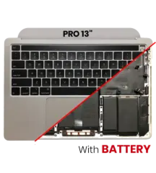 Apple Macbook Pro 13 (A2251) Top Case with Keyboard & Battery (US English) - Space Gray OEM-Equivalent