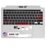 Apple Macbook Pro 13 (A2289) Top Case with Keyboard (US English) - Silver Pulled