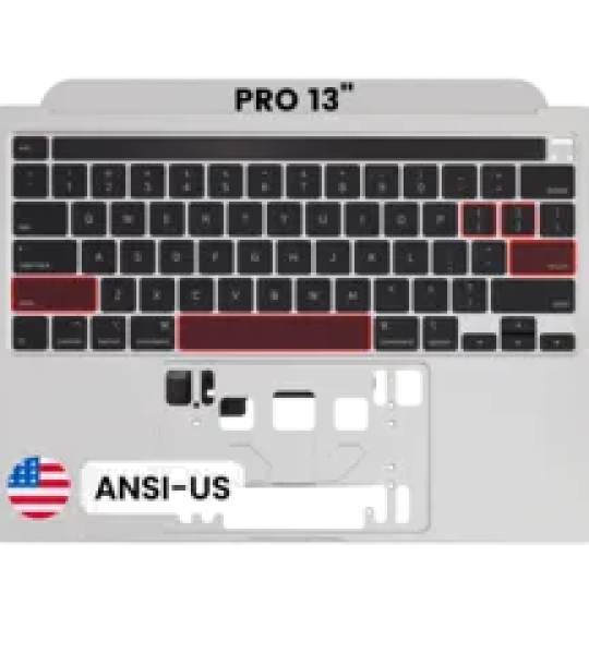Apple Macbook Pro 13 (A2289) Top Case with Keyboard (US English) - Silver Pulled