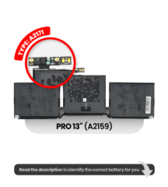 Apple Macbook Pro 13 (A2289 / A2338 / A2159) Battery A2171 OEM-Equivalent