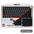 Apple Macbook Pro 13 M1 (A2338) Top Case with Keyboard & Battery (US English) - Silver Pulled A