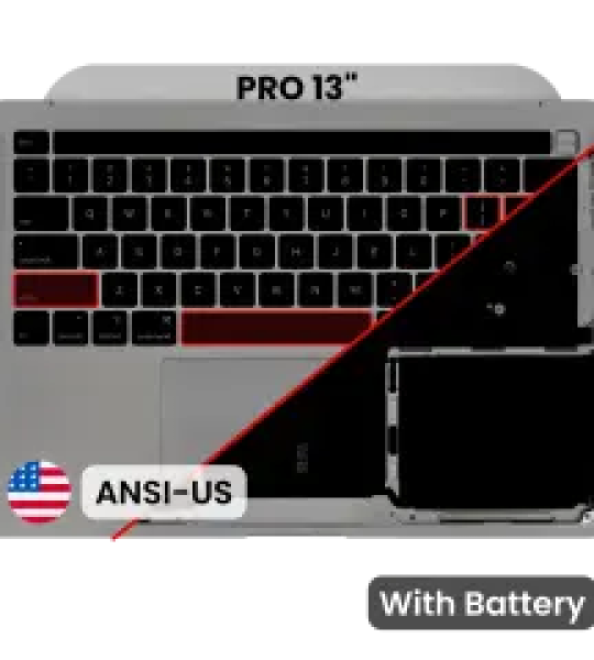 Apple Macbook Pro 13 M1 (A2338) Top Case with Keyboard & Battery (US English) - Space Gray Pulled A