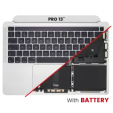 Apple Macbook Pro 13 M1 (A2338) Top Case with Keyboard & Battery (US English) - Silver OEM-Equivalent