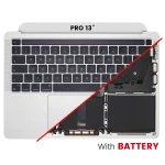 Apple Macbook Pro 13 M1 (A2338) Top Case with Keyboard & Battery (US English) - Silver OEM-Equivalent