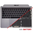 Apple Macbook Pro 13 M1 (A2338) Top Case with Keyboard & Battery (US English) - Space Gray OEM-Equivalent