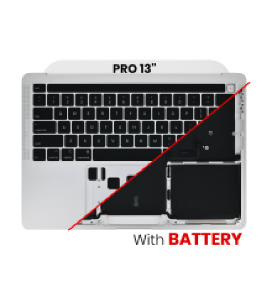 Apple Macbook Pro 13 M1 (A2338) Top Case with Keyboard & Battery (US English) - Silver Pulled A