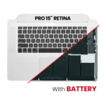 Apple Macbook Pro 15 (A1398) 2012-2013 Top Case with Keyboard & Battery (US English) OEM-Equivalent